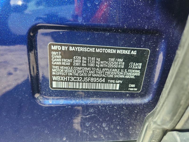 Продаж на аукціоні авто 2018 Bmw X1, vin: WBXHT3C32J5F89564, номер лоту: 68127746