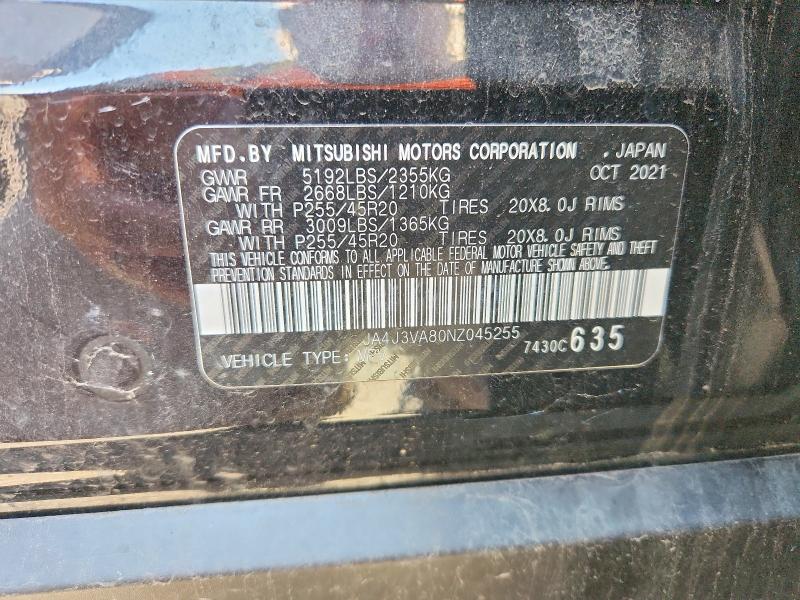 Aukcja sprzedaży 2022 Mitsubishi Outlander, vin: JA4J3VA80NZ045255, numer aukcji: 71256686