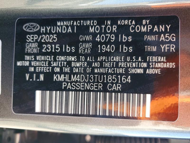 Продажа на аукционе авто 2026 Hyundai Elantra Hybrid, vin: KMHLM4DJ3TU185164, номер лота: 67756756