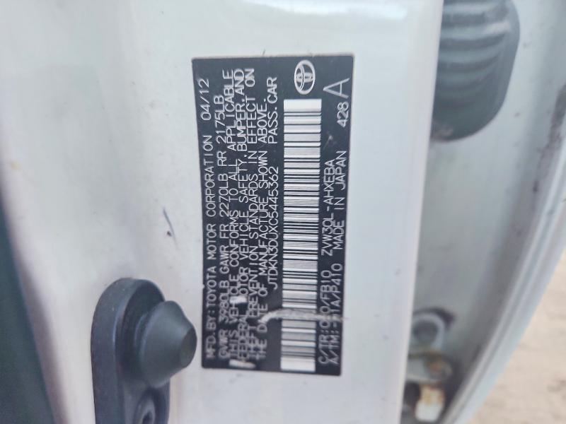 Продажа на аукционе авто 2012 Toyota Prius, vin: JTDKN3DUXC5445362, номер лота: 67732396