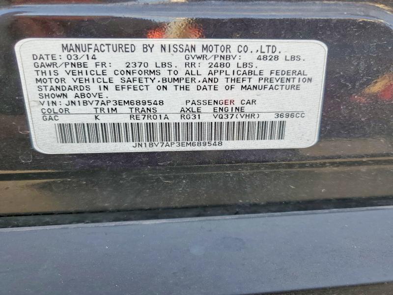 Продаж на аукціоні авто 2014 Infiniti Q50, vin: JN1BV7AP3EM689548, номер лоту: 69508396