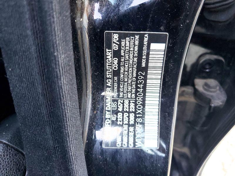 Продажа на аукционе авто 2009 Mercedes-benz C, vin: WDDGF81X09R044392, номер лота: 67716856