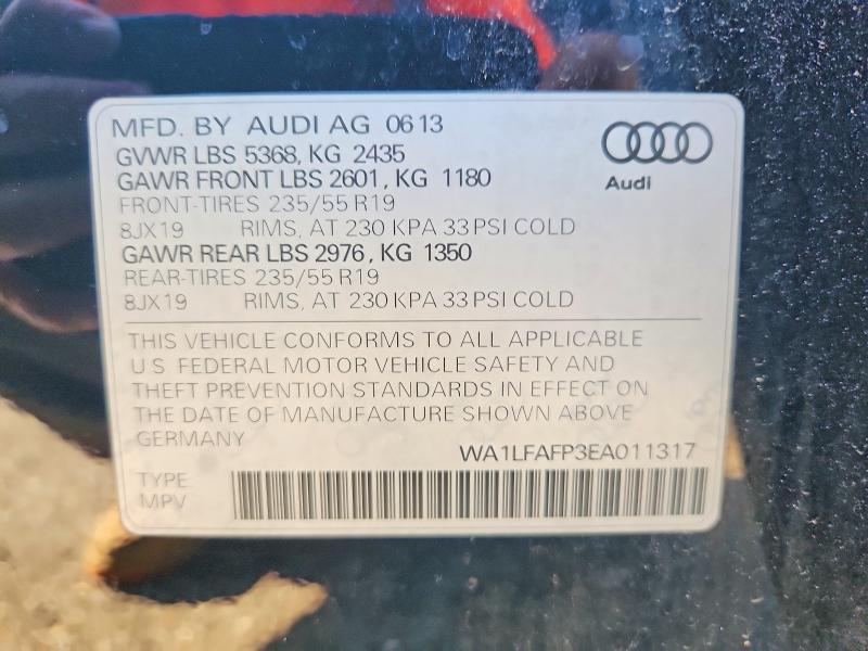 Продажа на аукционе авто 2014 Audi Q5, vin: WA1LFAFP3EA011317, номер лота: 69299866