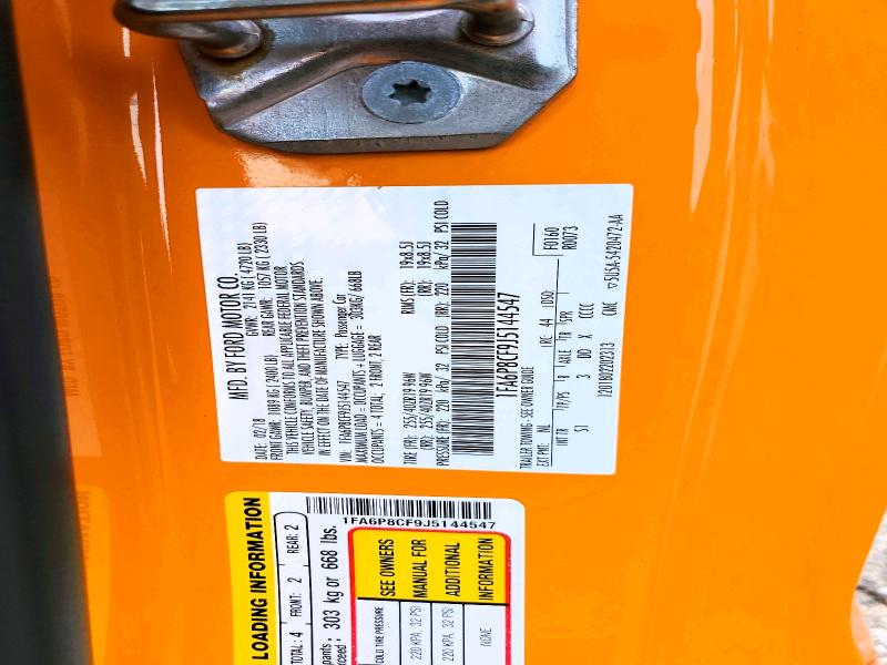 Продажа на аукционе авто 2018 Ford Mustang, vin: 1FA6P8CF9J5144547, номер лота: 69559136