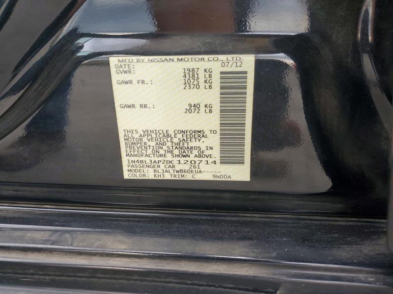 68093676 :رقم المزاد ، 1N4BL3AP2DC120714 vin ، 2013 Nissan Altima مزاد بيع