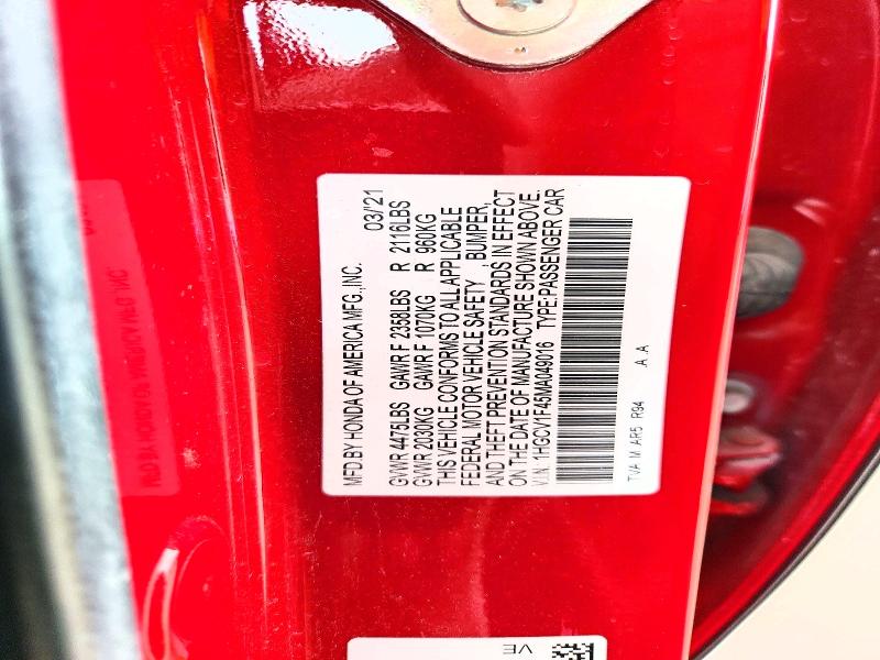 Продаж на аукціоні авто 2021 Honda Accord, vin: 1HGCV1F45MA049016, номер лоту: 69398516