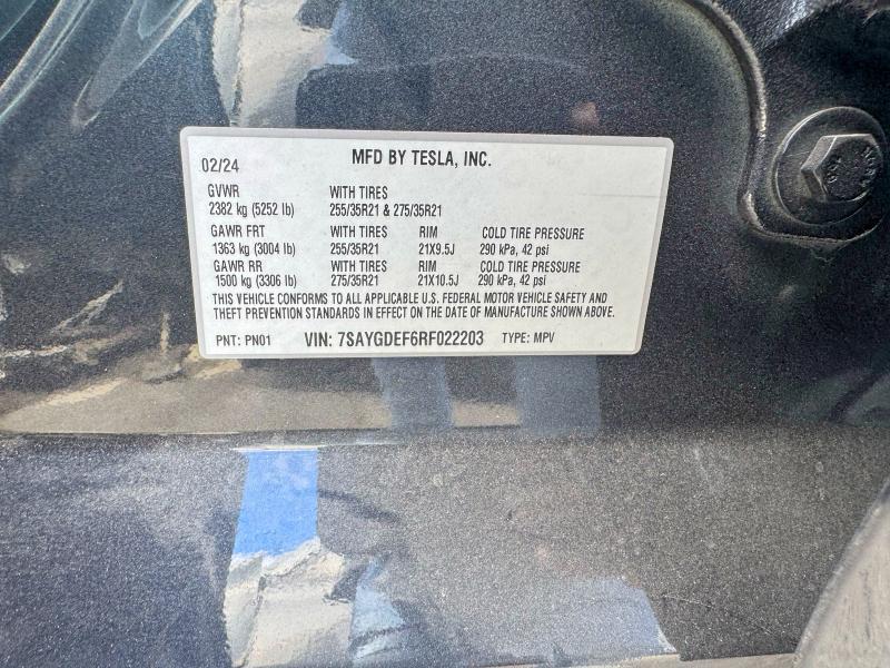 Aukcja sprzedaży 2024 Tesla Model Y, vin: 7SAYGDEF6RF022203, numer aukcji: 68331896