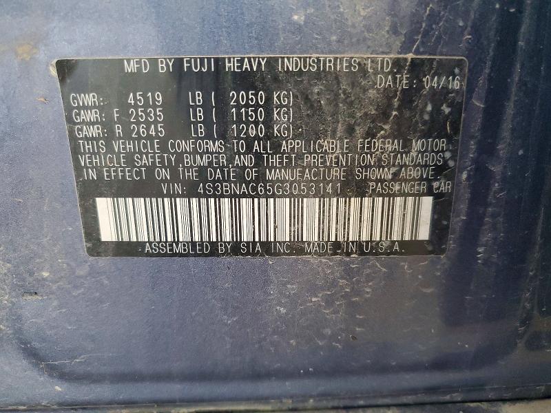 Aukcja sprzedaży 2016 Subaru Legacy, vin: 4S3BNAC65G3053141, numer aukcji: 67471006