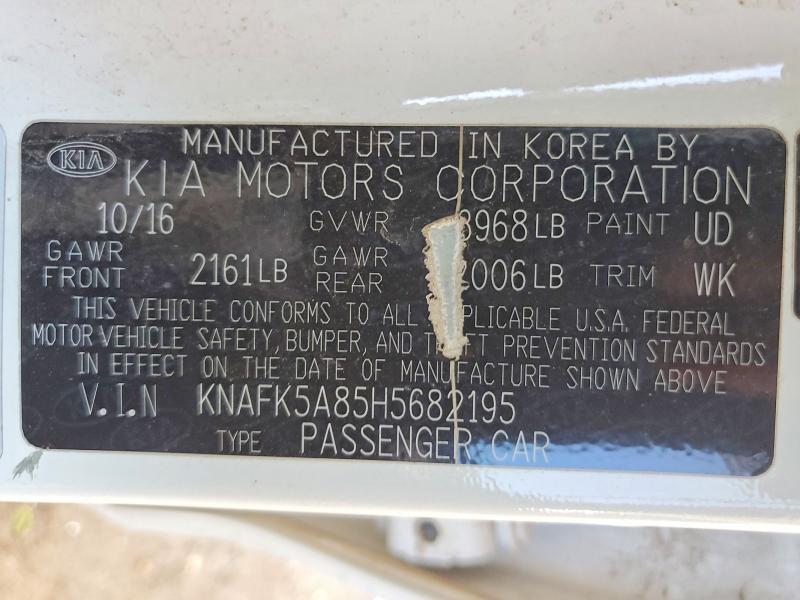 Aukcja sprzedaży 2017 Kia Forte5, vin: KNAFK5A85H5682195, numer aukcji: 67045586