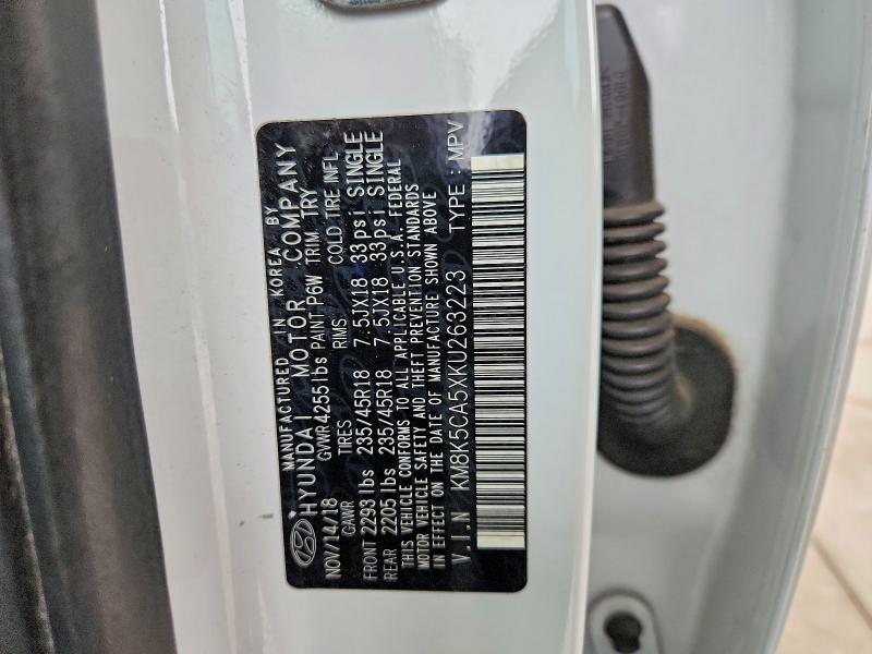 2019 Hyundai Kona მანქანა იყიდება აუქციონზე, vin: KM8K5CA5XKU263223, აუქციონის ნომერი: 68350696