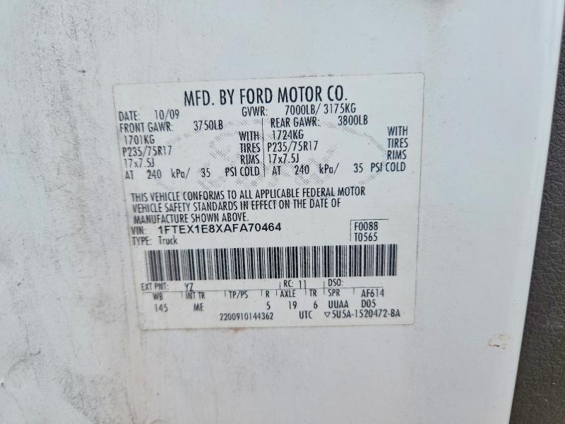 Aukcja sprzedaży 2010 Ford F150, vin: 1FTEX1E8XAFA70464, numer aukcji: 67846956