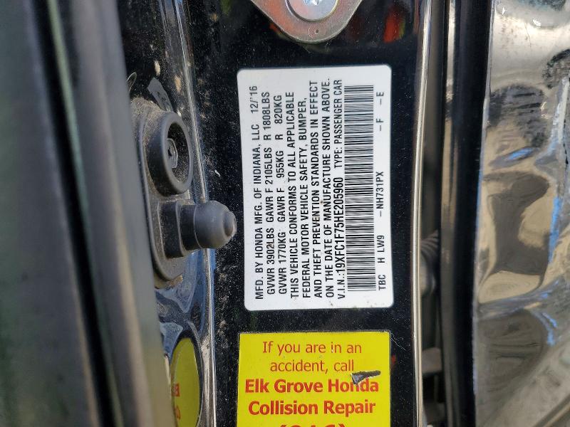 Aukcja sprzedaży 2017 Honda Civic, vin: 19XFC1F75HE205960, numer aukcji: 67992106