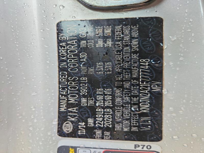 Aukcja sprzedaży 2015 Kia Soul, vin: KNDJN2A21F7777448, numer aukcji: 68940296