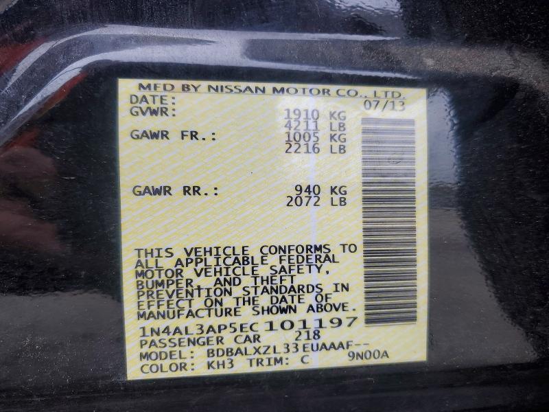 Aukcja sprzedaży 2014 Nissan Altima, vin: 1N4AL3AP5EC101197, numer aukcji: 69633316