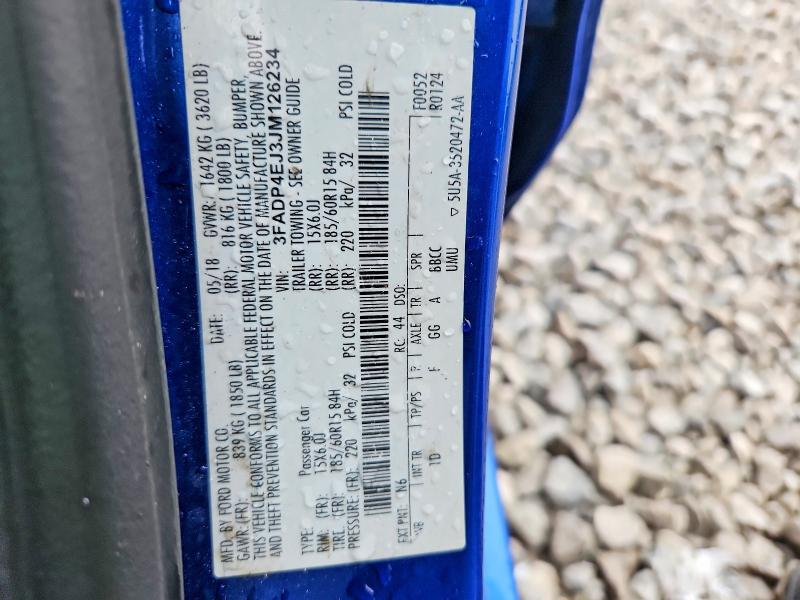 Aukcja sprzedaży 2018 Ford Fiesta, vin: 3FADP4EJ3JM126234, numer aukcji: 69710076