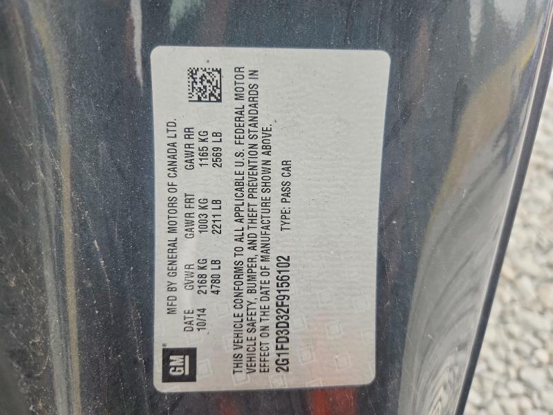 Продажа на аукционе авто 2015 Chevrolet Camaro, vin: 2G1FD3D32F9156102, номер лота: 70172366