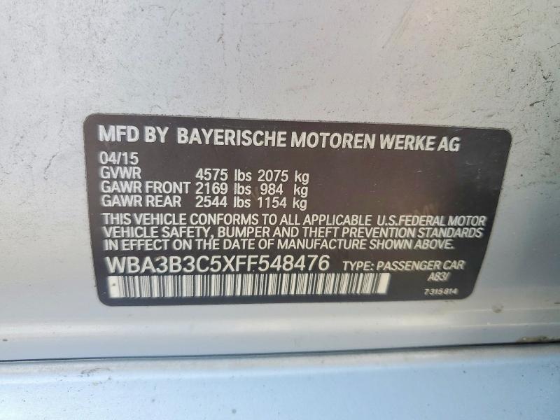 66969176 :رقم المزاد ، WBA3B3C5XFF548476 vin ، 2015 Bmw 328 مزاد بيع
