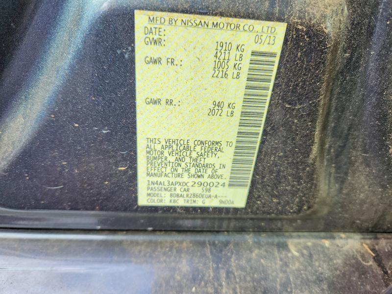 70773146 :رقم المزاد ، 1N4AL3APXDC290024 vin ، 2013 Nissan Altima مزاد بيع