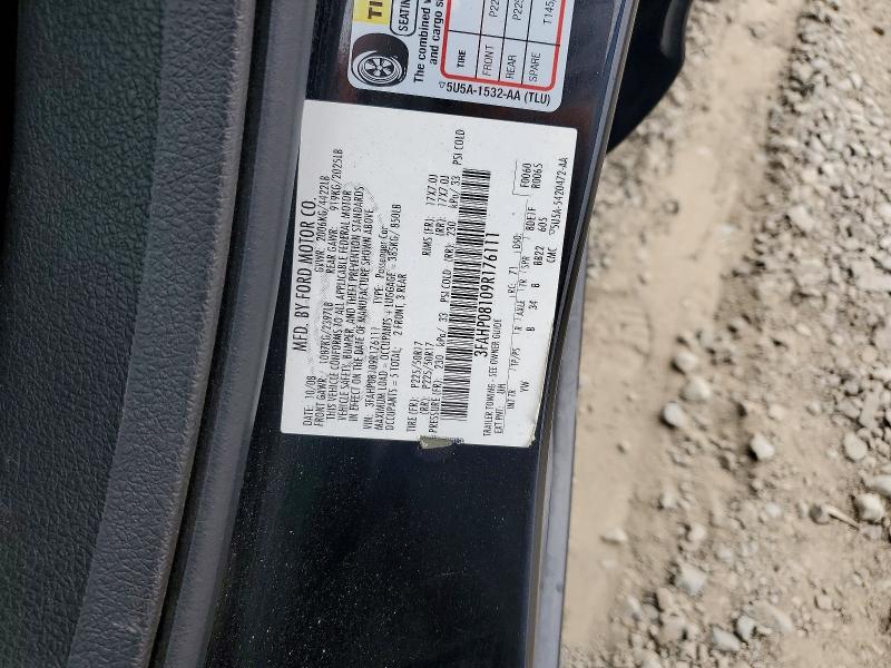 Aukcja sprzedaży 2009 Ford Fusion, vin: 3FAHP08109R176111, numer aukcji: 70124176