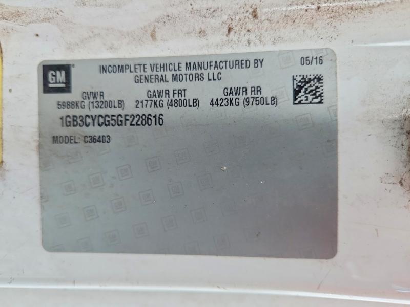 67515056 :رقم المزاد ، 1GB3CYCG5GF228616 vin ، 2016 Chevrolet Silverado مزاد بيع