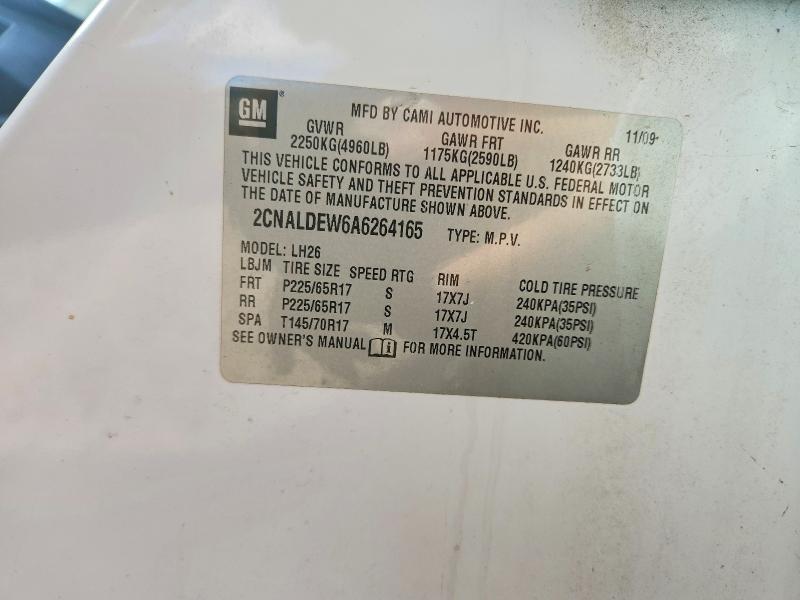 Продажа на аукционе авто 2010 Chevrolet Equinox, vin: 2CNALDEW6A6264165, номер лота: 70215786