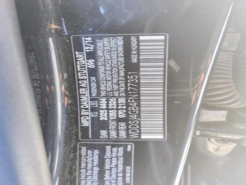 2015 Mercedes-benz Cla მანქანა იყიდება აუქციონზე, vin: WDDSJ4GB4FN177351, აუქციონის ნომერი: 64640936