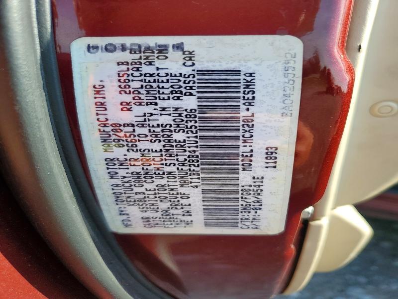 67644636 :رقم المزاد ، 4T1BF28B41U125386 vin ، 2001 Toyota Avalon مزاد بيع
