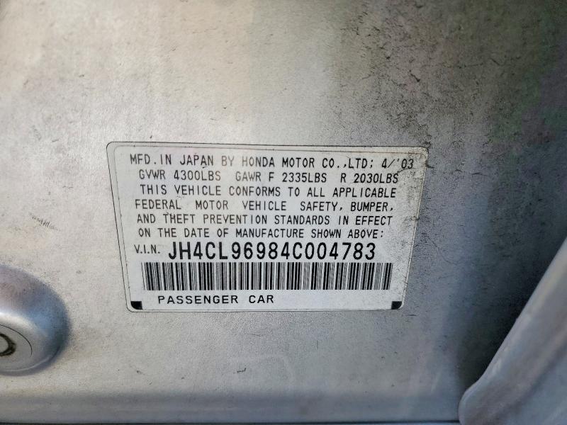 Продаж на аукціоні авто 2004 Acura Tsx, vin: JH4CL96984C004783, номер лоту: 69014436