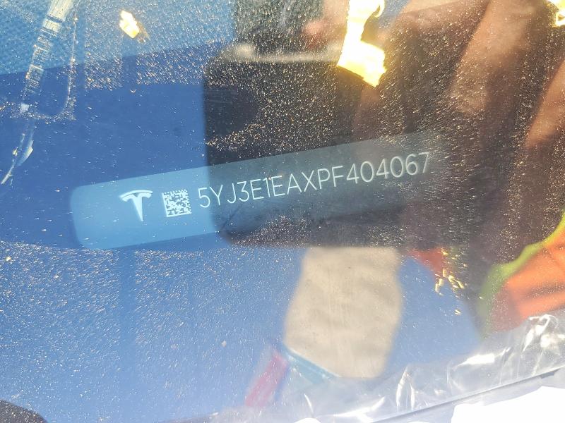 68385136 :رقم المزاد ، 5YJ3E1EAXPF404067 vin ، 2023 Tesla Model 3 مزاد بيع