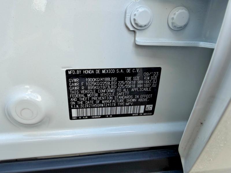 68497446 :رقم المزاد ، 3CZRZ1H50RM724178 vin ، 2024 Honda Hr-v مزاد بيع