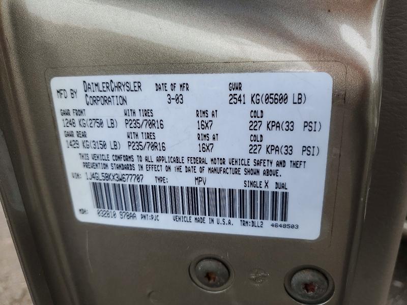 66860966 :رقم المزاد ، 1J4GL58KX3W677707 vin ، 2003 Jeep Liberty مزاد بيع