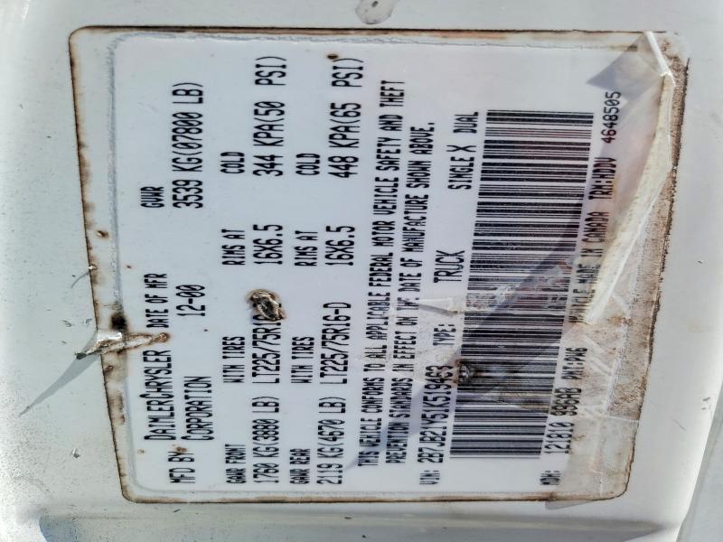 67672676 :رقم المزاد ، 2B7JB21Y51K519463 vin ، 2001 Dodge Ram Van مزاد بيع