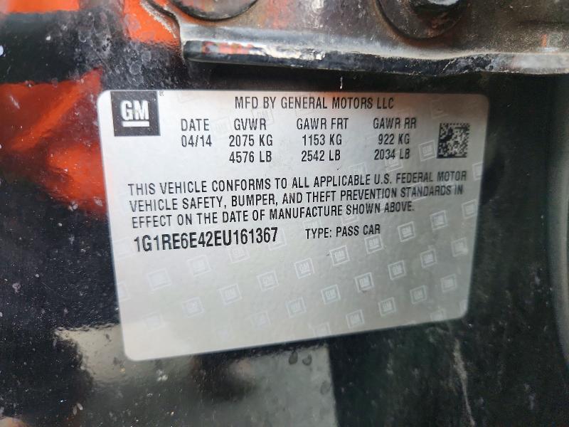 68401006 :رقم المزاد ، 1G1RE6E42EU161367 vin ، 2014 Chevrolet Volt مزاد بيع