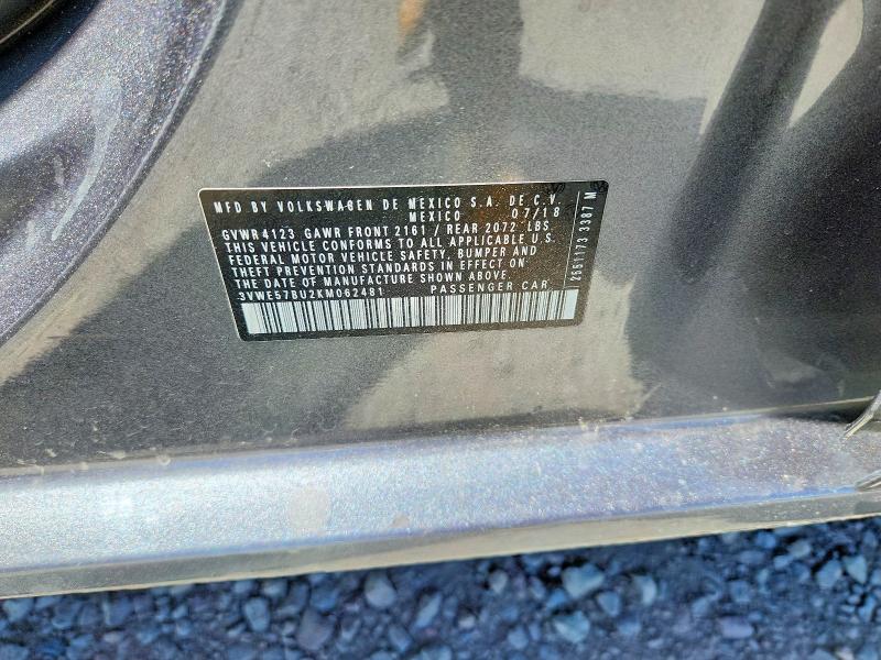 Aukcja sprzedaży 2019 Volkswagen Jetta, vin: 3VWE57BU2KM062481, numer aukcji: 67859286