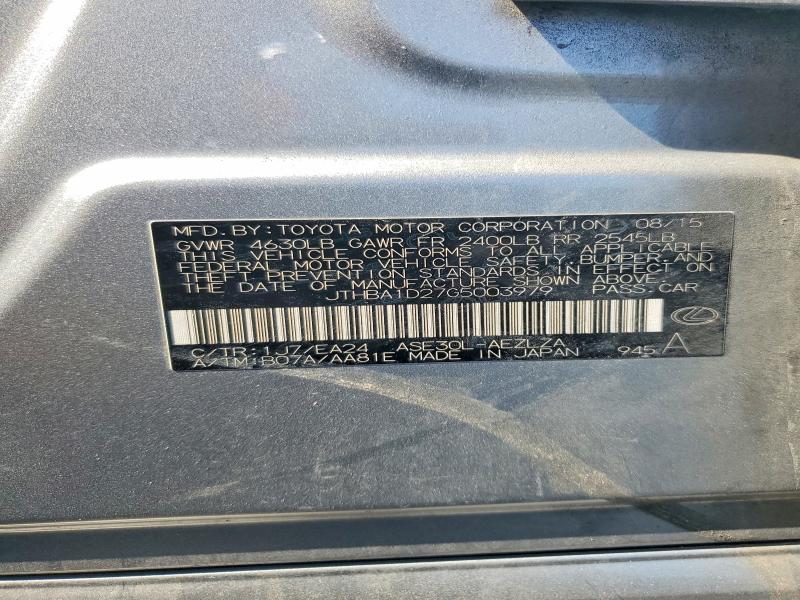 Auction sale of the 2016 Lexus Is, vin: JTHBA1D27G5003979        , lot number: 69218076