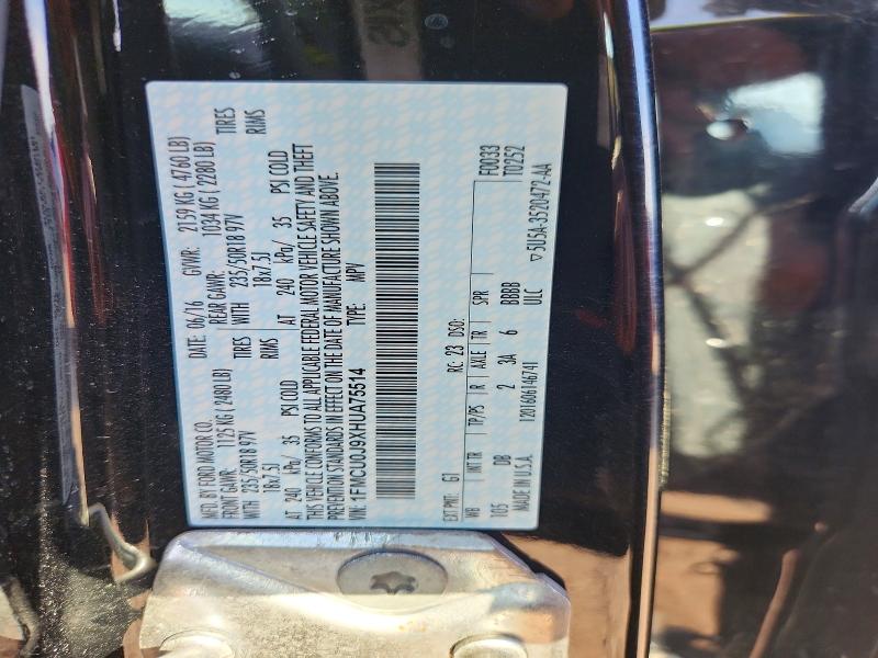Продаж на аукціоні авто 2017 Ford Escape, vin: 1FMCU0J9XHUA75514, номер лоту: 67529206