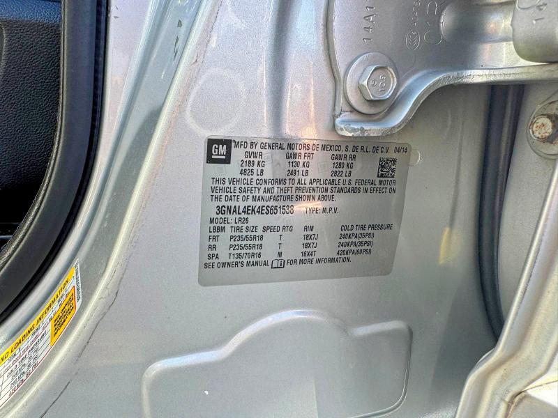 Продажа на аукционе авто 2014 Chevrolet Captiva, vin: 3GNAL4EK4ES651538, номер лота: 68300956
