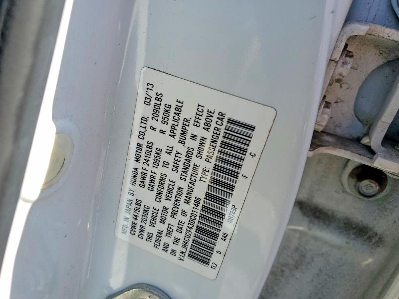 2013 Acura Tsx მანქანა იყიდება აუქციონზე, vin: JH4CU2F43DC011486, აუქციონის ნომერი: 68049336