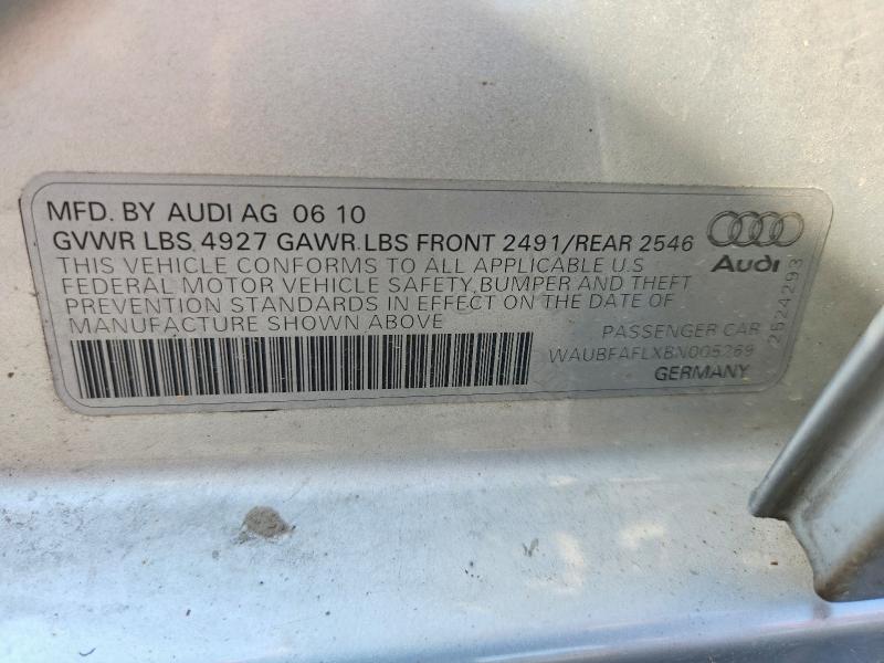 Aukcja sprzedaży 2011 Audi A4, vin: WAUBFAFLXBN005269, numer aukcji: 67799406