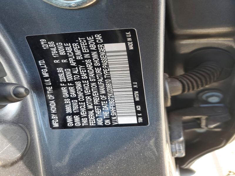 67216996 :رقم المزاد ، SHHFK8G72KU206610 vin ، 2019 Honda Civic مزاد بيع