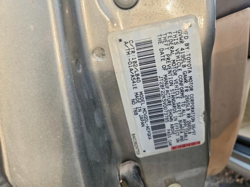 Aukcja sprzedaży 1997 Toyota Camry, vin: JT2BF22K5V0073785, numer aukcji: 67868896