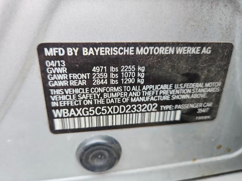 Aukcja sprzedaży 2013 Bmw 528, vin: WBAXG5C5XDD233202, numer aukcji: 70256476