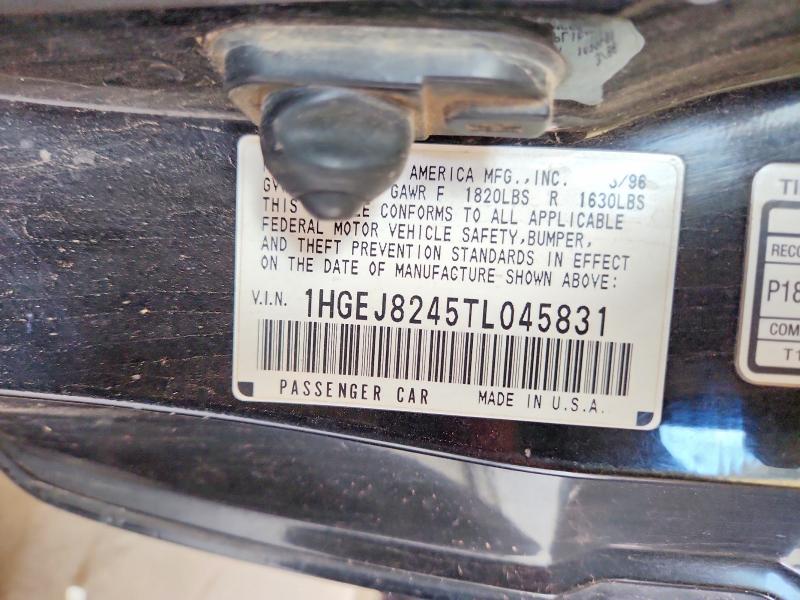 68687766 :رقم المزاد ، 1HGEJ8245TL045831 vin ، 1996 Honda Civic مزاد بيع
