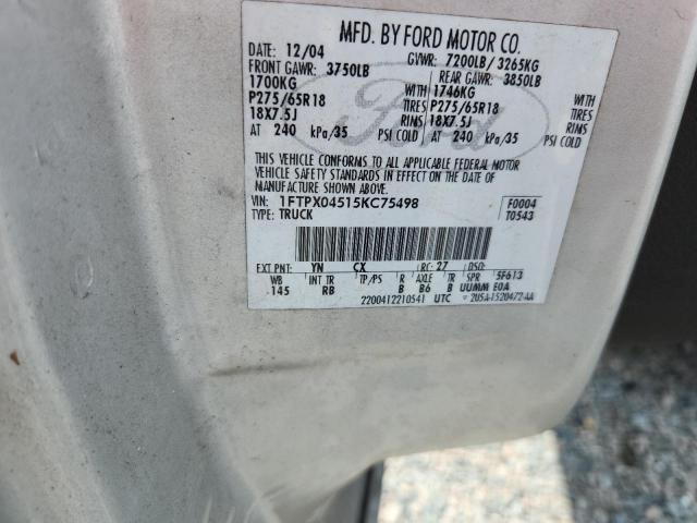 Продажа на аукционе авто 2005 Ford F150, vin: 1FTPX04515KC75498, номер лота: 67711496