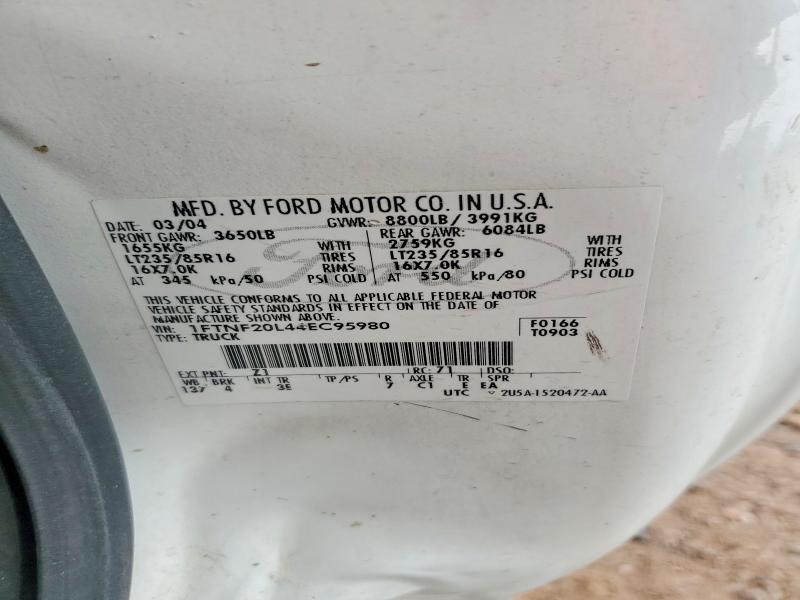 Продаж на аукціоні авто 2004 Ford F250, vin: 1FTNF20L44EC95980, номер лоту: 69448156