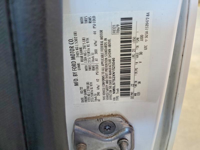 Продаж на аукціоні авто 2022 Ford Transit Connect, vin: NM0LS7S2XN1525046, номер лоту: 67539966