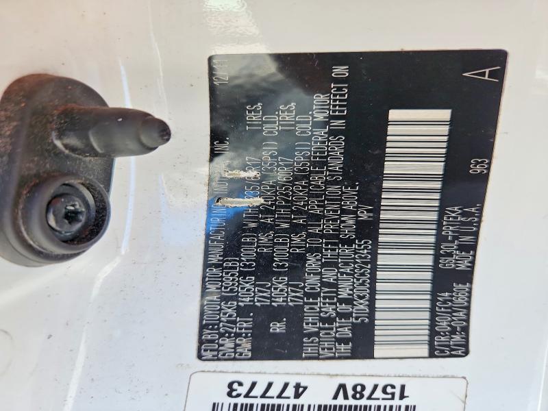 Aukcja sprzedaży 2012 Toyota Sienna, vin: 5TDKK3DC5CS213455, numer aukcji: 68599066