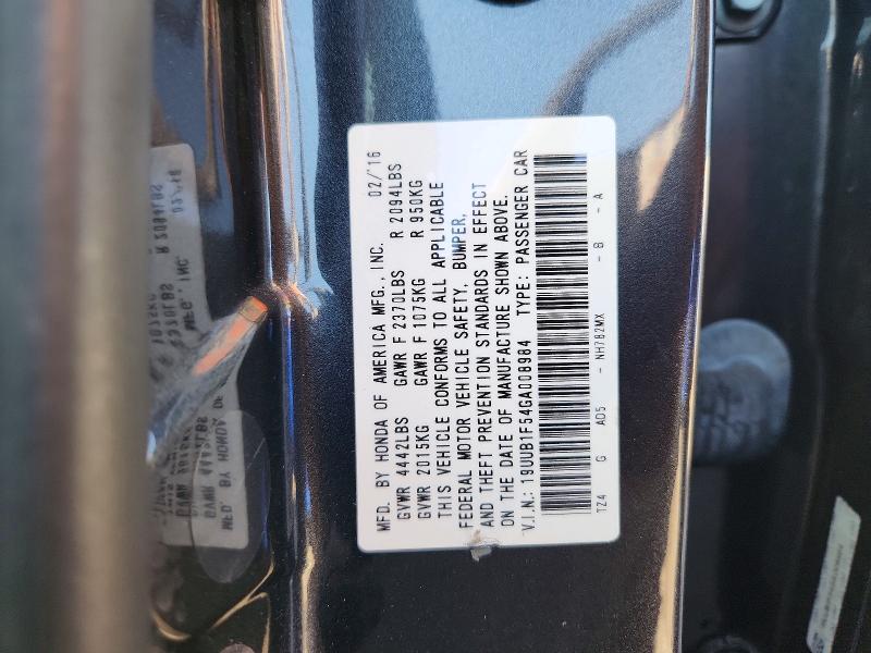 Aukcja sprzedaży 2016 Acura Tlx, vin: 19UUB1F54GA008984, numer aukcji: 67498566