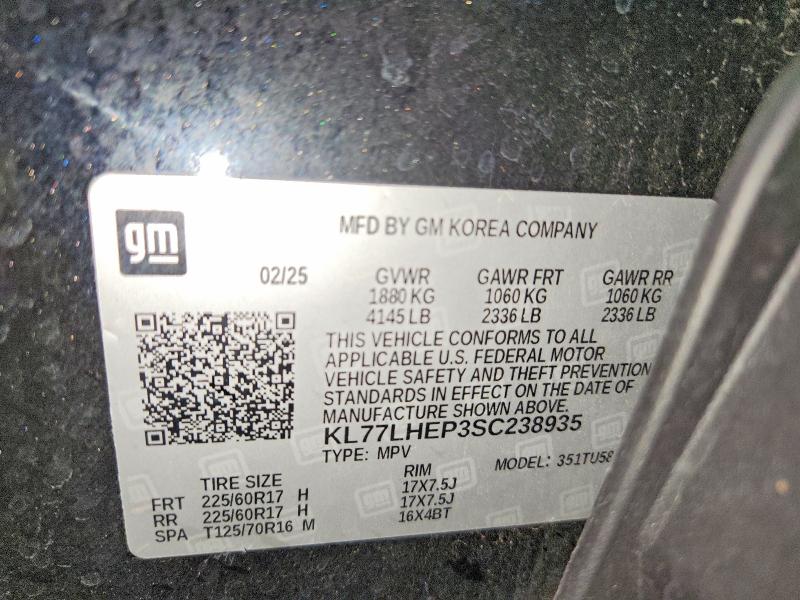 Продажа на аукционе авто 2025 Chevrolet Trax, vin: KL77LHEP3SC238935, номер лота: 67492416