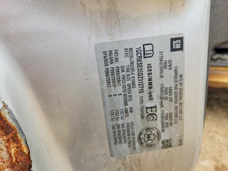 2013 Chevrolet Silverado მანქანა იყიდება აუქციონზე, vin: 1GCRKSE08DZ312719, აუქციონის ნომერი: 62055756
